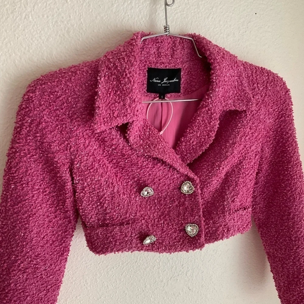 NWT Nana Jacqueline Pink Cropped Blazer